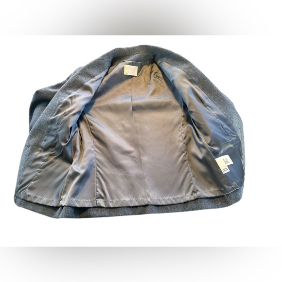 Vintage Pendleton Gray 100% Virgin Wool Blazer XS 6 USA Made Single Button 90s - Picture 8 of 12